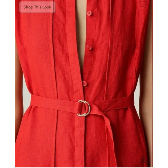 JCREW, Red Linen Maxi Dress, MSRP $248, NWT - Picture 2 of 16